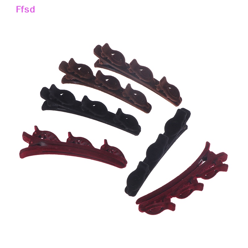 {Ffsd} Bộ 2 Kẹp Tóc Mái Màu Đen Thời Trang Hàng Bán Chạy