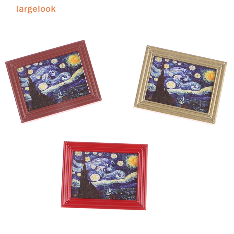 Tranh Sơn Dầu Hình Bầu Trời Sao Treo Trang Trí Nhà Búp Bê Tỉ Lệ 1: 12