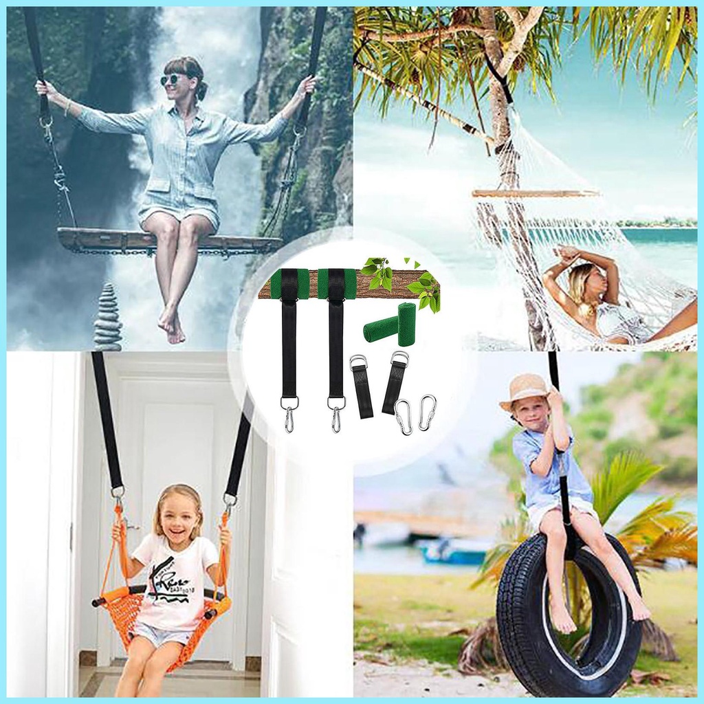 Bộ Dây Đai Treo Võng Bằng Polyester Chống Nước &amp; Xé Được 1000KG Kèm D tdevn