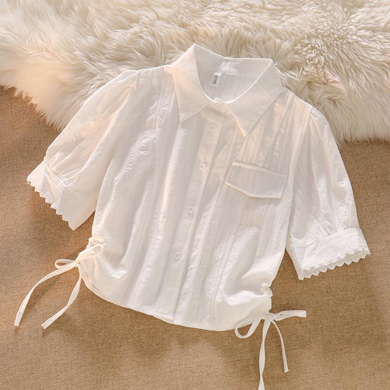 Bộ Áo Sơ Mi Phối Chân Váy Yếm Denim Thời Trang Mùa Hè 2023 Cho Bé Gái 5-6 - 7-8 - 9-10 - 11-12 - 13-14 - 15 Tuổi