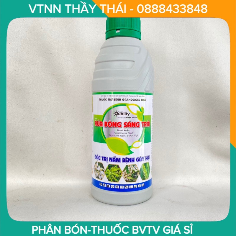 Rửa Bông Sáng Trái, Chai 1 Lít, Diệt Sạch Nấm Khuẩn