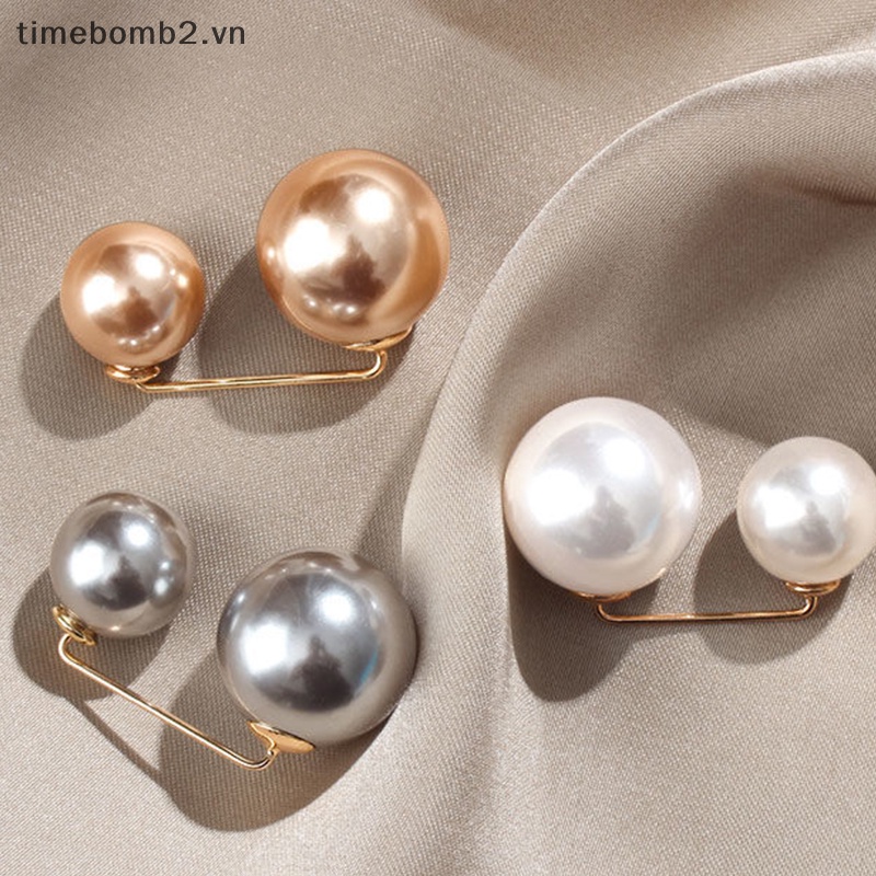 {Timebomb} Ghim Cài Quần Áo Cố Định Thay Đổi Lớn Đính Ngọc Trai Nhỏ Tinh Tế Sành Điệu Chống Embarrassment Phụ Kiện Cho Nữ.