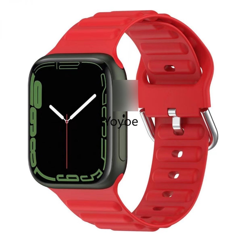 Dây Đeo Đồng Hồ Bằng Silicone Kích Thước 44mm 40mm 45mm 41mm 49mm 42mm 38mm Cho iwatch Series 7 Se 3 4 5 6 8 Ultra