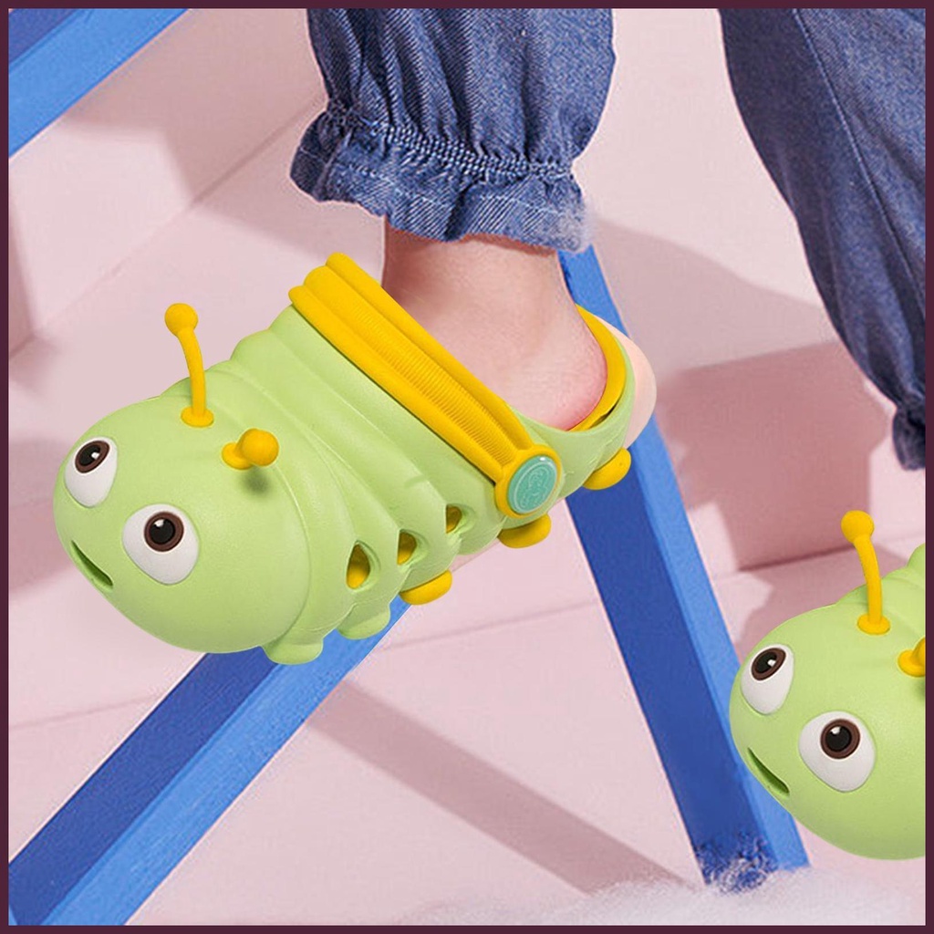 Dép đi biển Mùa Hè Chất Lượng Cao In Họa Tiết Sâu Bướm Hoạt Hình Dễ Thương Chất Lượng Cao Cho Trẻ Em 202