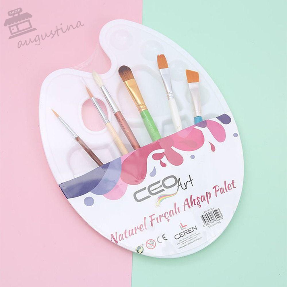 Bảng Pha Màu Vẽ Tranh Sơn Dầu Hình Bầu Dục AUGUSTINA Cho Người Mới Bắt Đầu