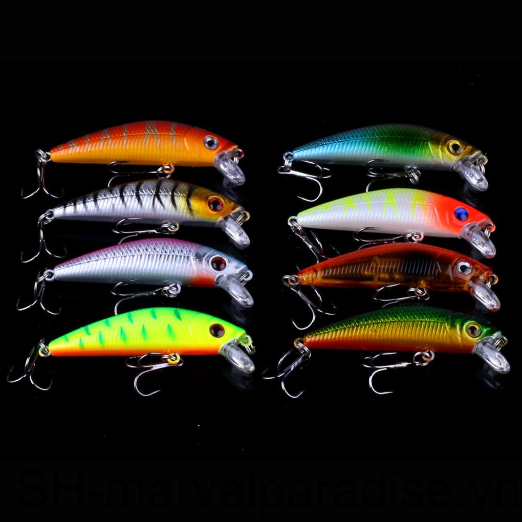 Set 56 Mồi Giả Nhử Cá Bằng Nhựa Gắn Kèm Móc Câu Tiện Dụng Chất Lượng Cao