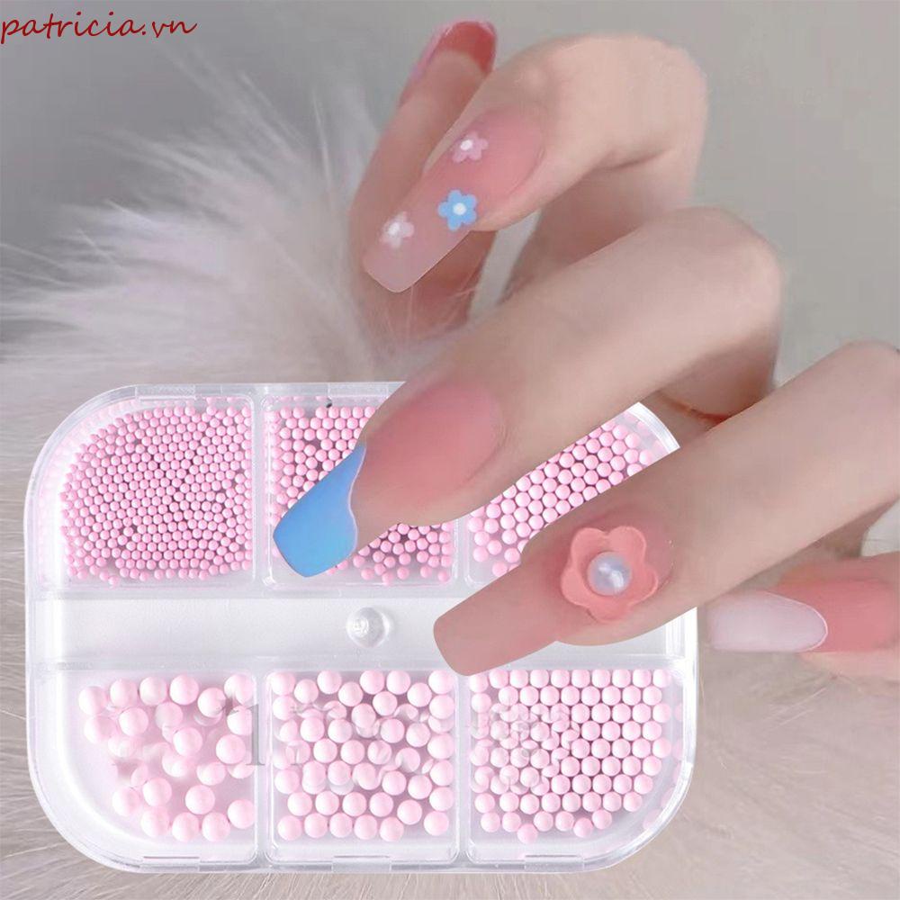 Hạt Cườm Trang Trí Móng Tay Nghệ Thuật|Vật Liệu Trang Trí Móng Tay Màu Kẹo Ngọt Phong Cách Vintage