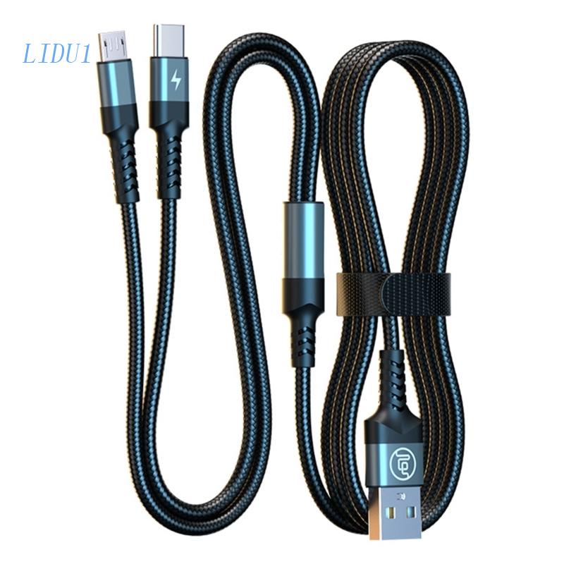 Dây Cáp Sạc Nhanh Chuyển Đổi LIDU1 USB Sang Type-C + Micro USB 40W Type-C Dài 150cm / 59.06i