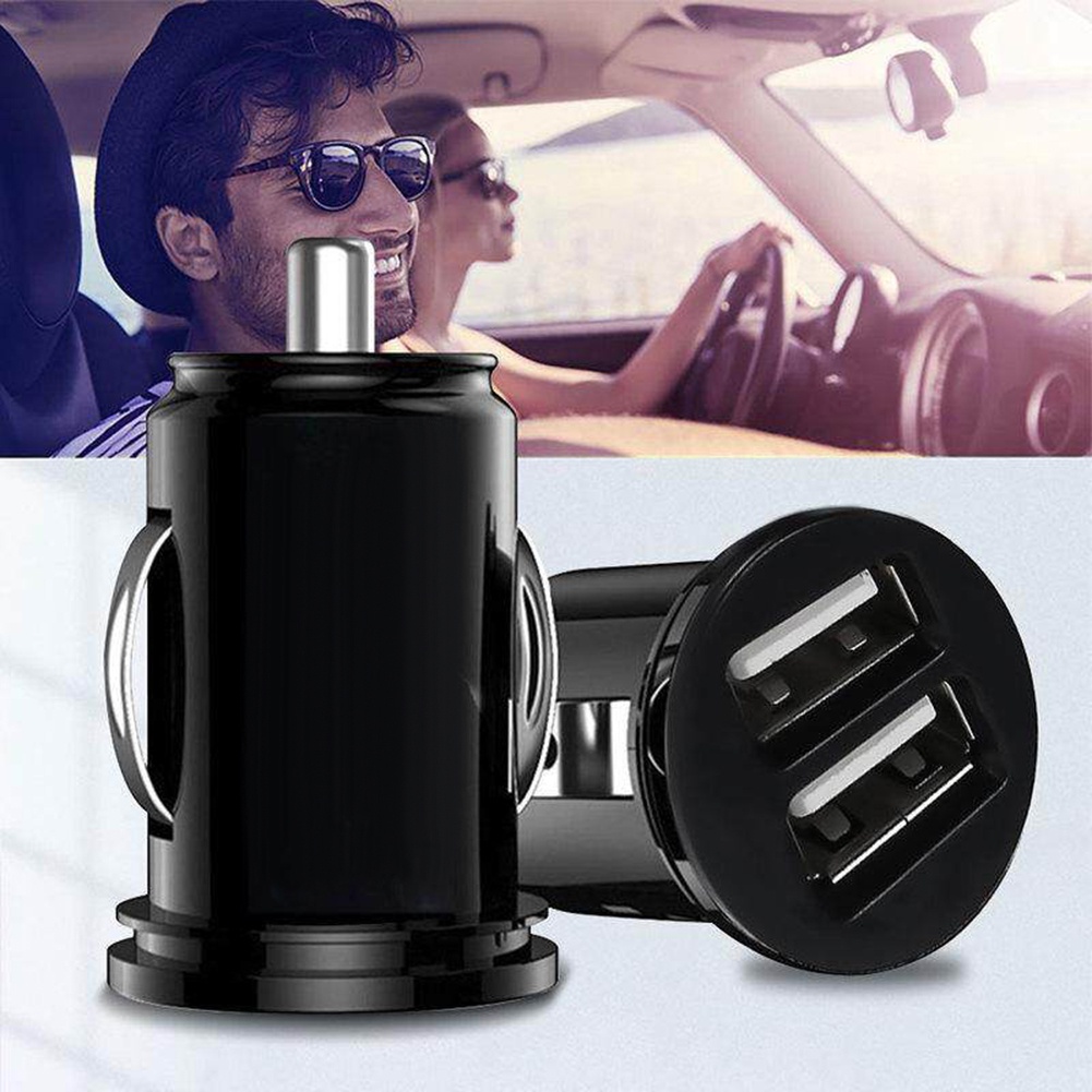 1 Ổ Cắm Sạc Điện Thoại 2 Cổng USB 12V / 24V 2.1A Cho Xe Hơi