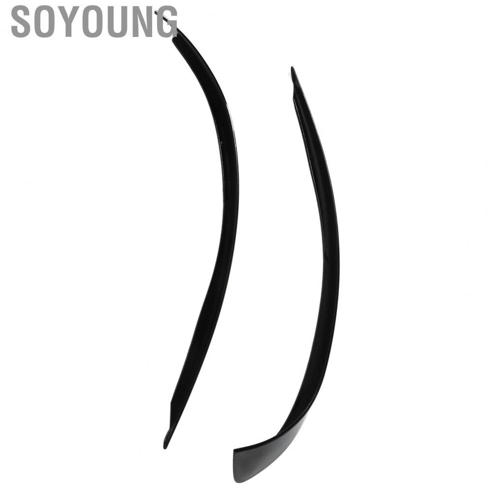 Soyoung Front Bumper Air Vent Trim  Weatherproof Splitter Spoiler Stylish Decor Glossy Black for Vehicle