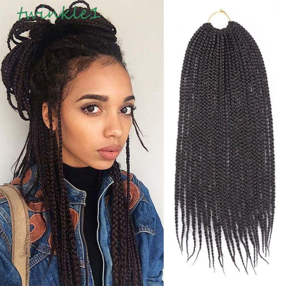 Hộp Bện Tóc Sợi Tổng Hợp Mềm Màu Nâu Chất Lượng Cao Phong Cách Hip-Hop Tự Nhiên Afro Cho Nữ