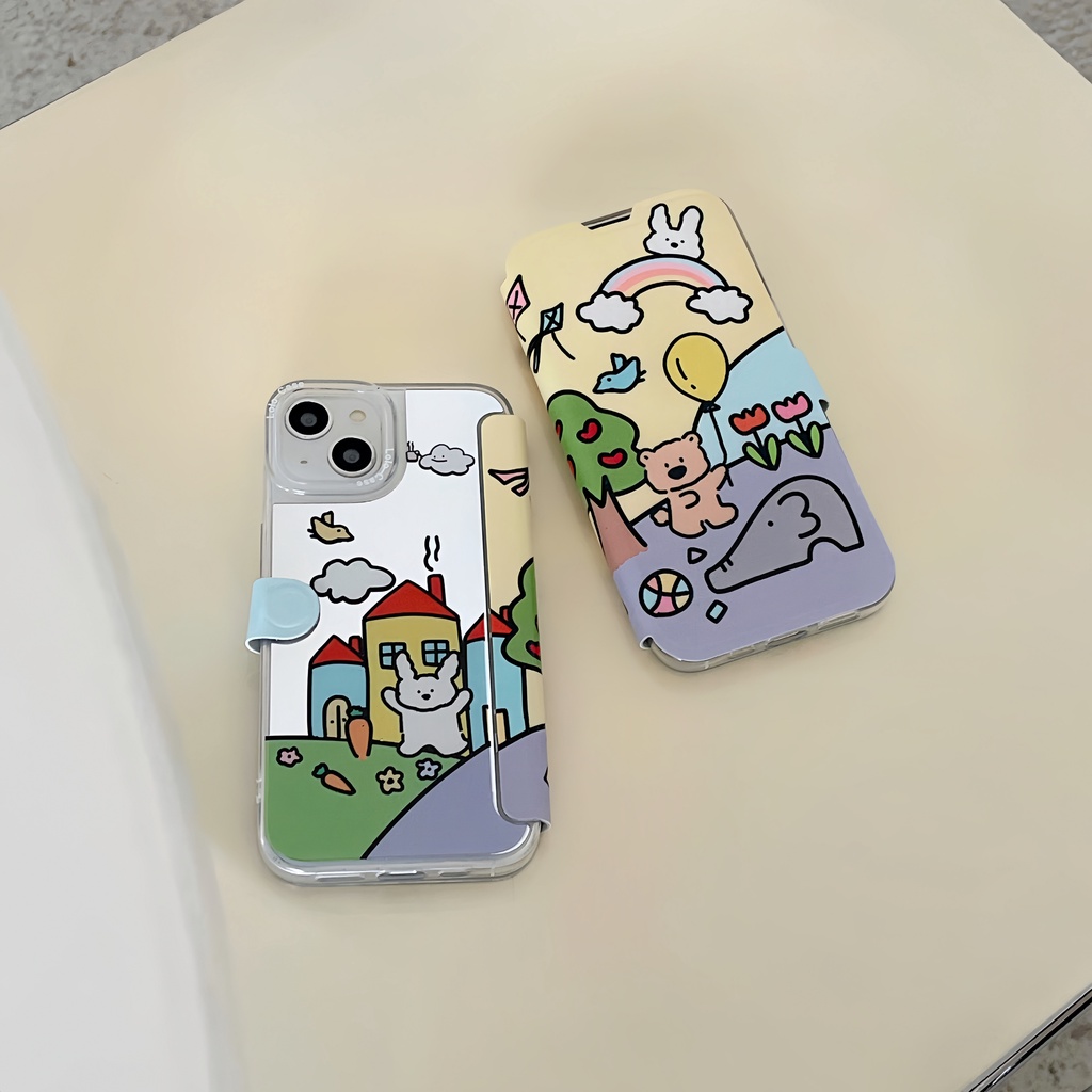 Ốp Điện Thoại Silicon tpu Mềm Trong Suốt Họa Tiết Hoạt Hình Chống Sốc Cho iPhone 14 13 12 11 PRO MAX