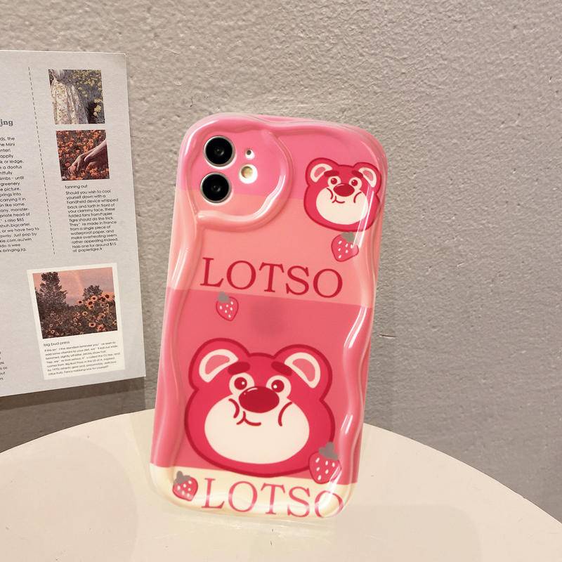 Ốp lưng Gấu dâu tây Vivo Y16 Y02 Y22 Y21 Y20 Y35 Y15A Y21T Y33T Y20 Y20i Y20S Y17 Y15 Y12 Y19 Y50 Y75 S1 V25 V20 Ốp Điện Thoại Case