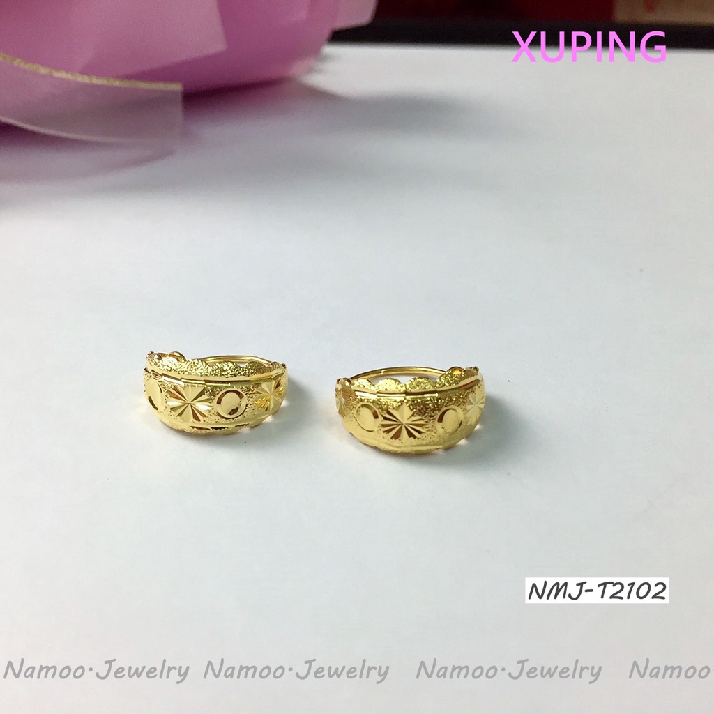 Khuyên Tai nữ Mạ Vàng T2102 Bản tròn, dùng hàng ngày ko cần tháo ra, BH 6 tháng