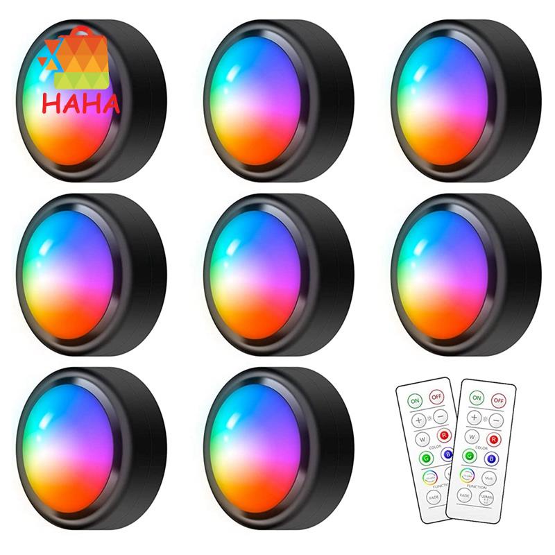 Đèn LED RGB 16 Màu Kèm Điều Khiển Từ Xa Không Dây Sử Dụng Pin Dùng Cho Tủ Quần Áo / Phòng Bếp