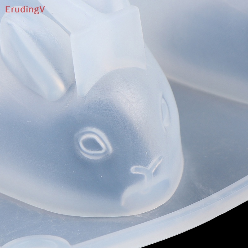 1 Bộ Khuôn Silicon Làm Bánh Xà Phòng Hình Thỏ Hoạt Hình 3D DIY