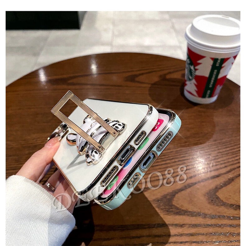 Ốp Điện Thoại Mềm Có Giá Đỡ Hình Thỏ 3D Cho VIVO Y36 V27 Y02A X90 Pro iQOO Z7 Z7x 5G 4G 2023 VIVOY36