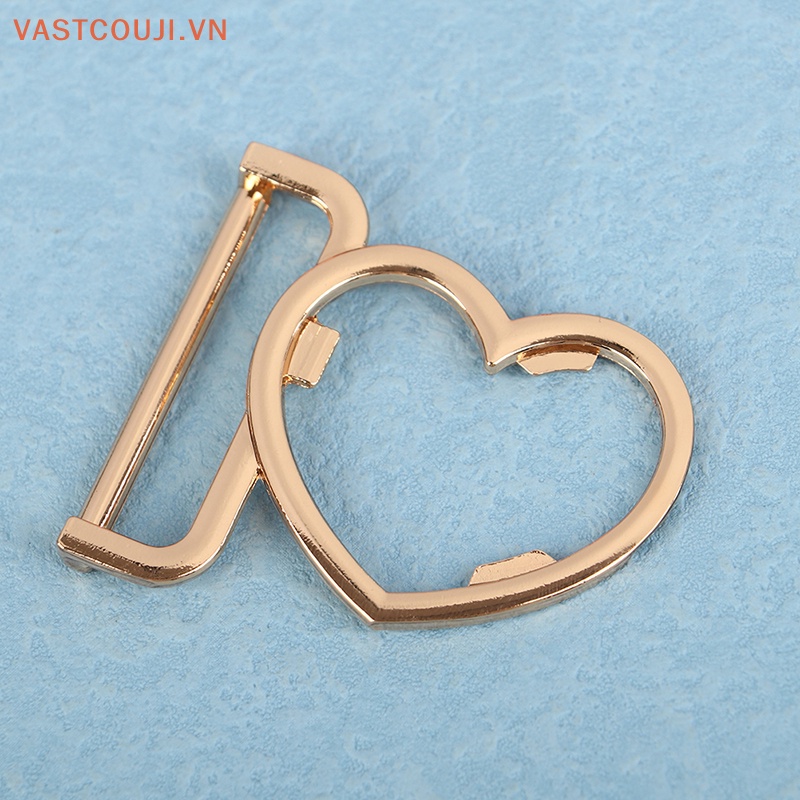 Khóa Cài Dây Thắt Lưng Bằng Hợp Kim Nhôm 30 / 40mm Màu Vàng / Bạc Trang Trí Hình Trái Tim