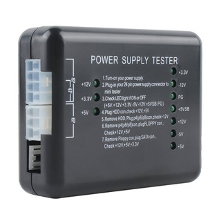 Power supply tester led 20/24 pin psu atx sata hdd testing measuring meter