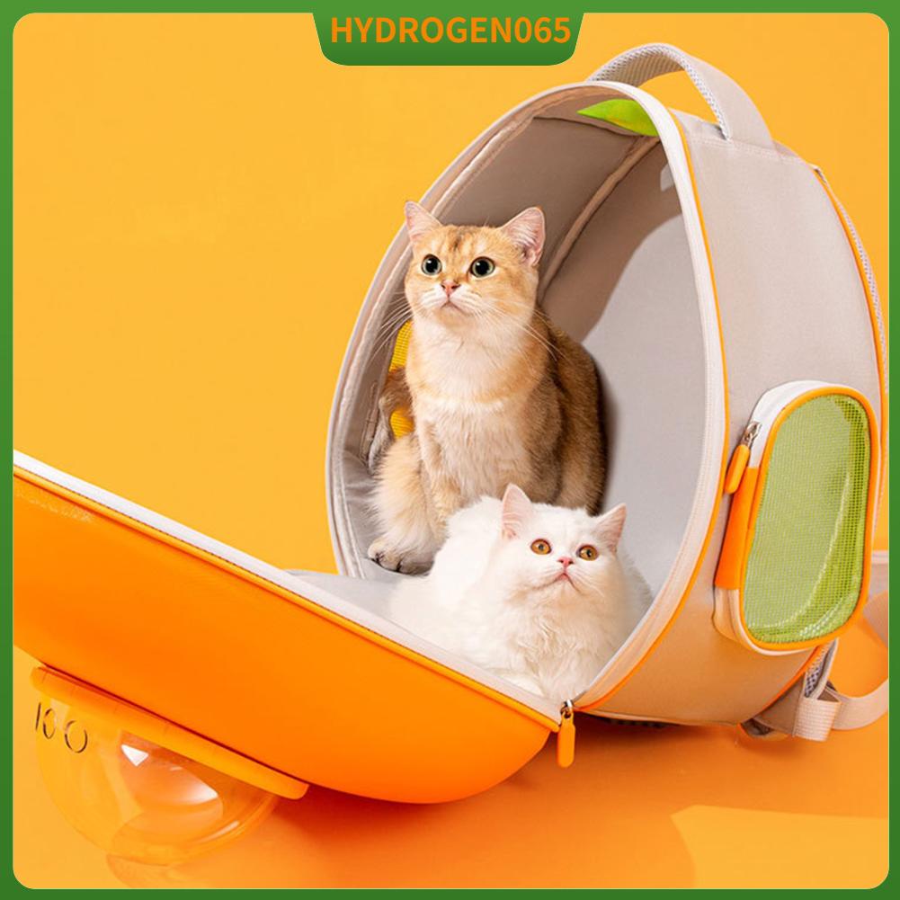 Hydrogen065 Ba lô cho mèo Cà rốt dễ thương Di động Cửa sổ trong suốt Thoáng khí Thông gió Không gian lớn chở thú cưng