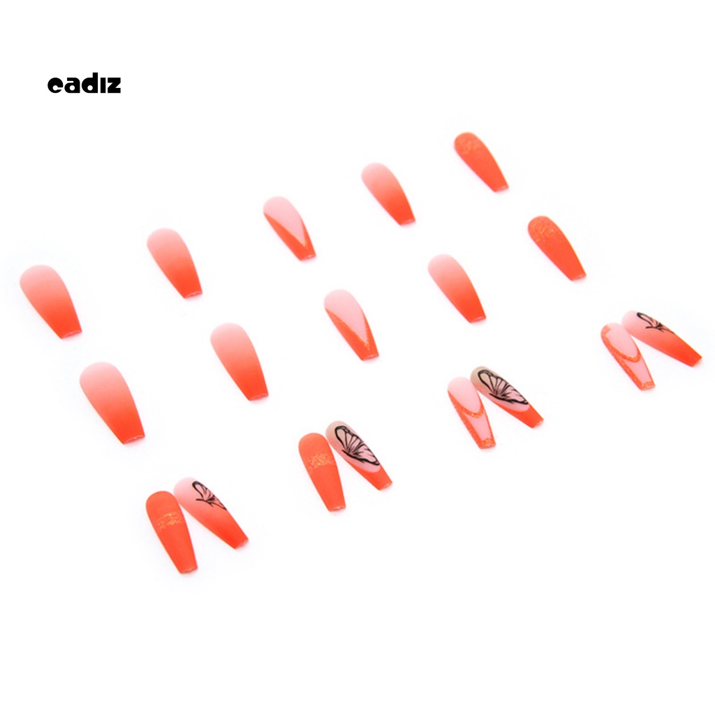 Bộ 24 Móng Tay Giả Che Phủ Toàn Diện Kèm Keo Dán Có Thể Tái Sử Dụng