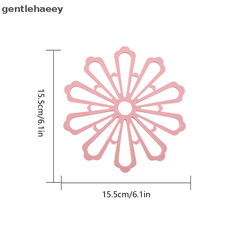 Gent TPR Tấm Lót Nồi Bằng Cao Su TPR Chống Nóng / Trượt Hình Hoa Trang Trí Bàn Ăn