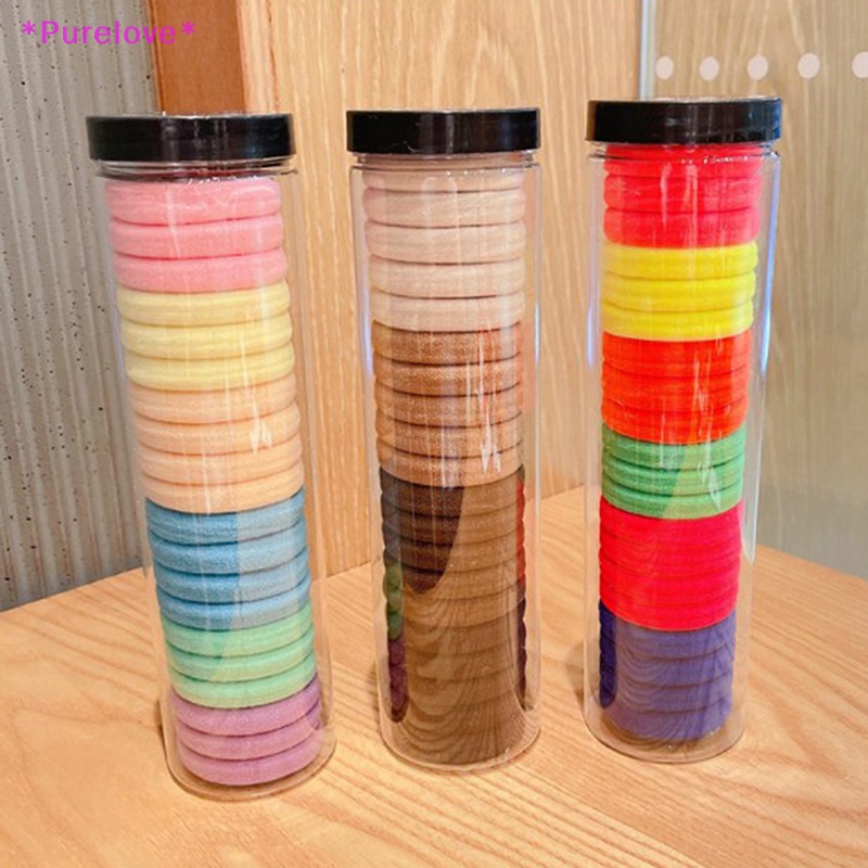 Set 20 Dây Buộc Tóc Cao Su Co Giãn Nhiều Màu Sắc Xinh Xắn Cho Bé Gái Mới