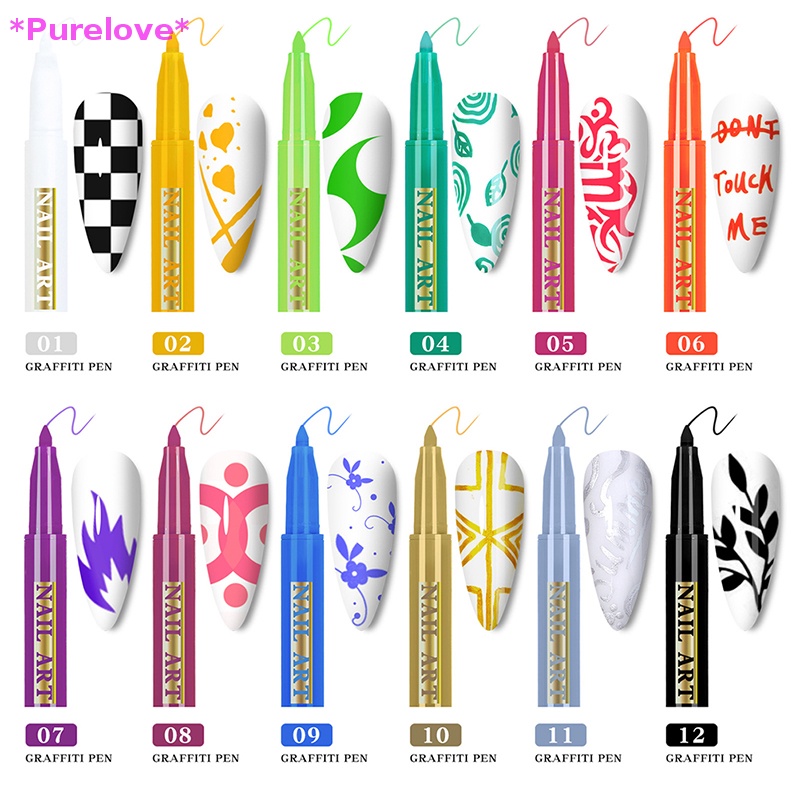 1 Bút Vẽ Móng Tay Chống Thấm Nước Bằng Acrylic Tiện Dụng Mới