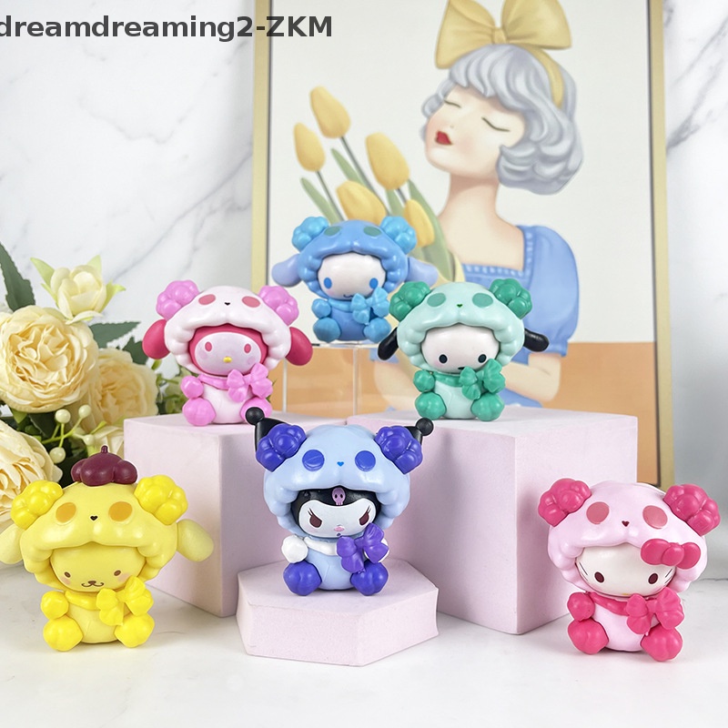 [Dreaming] Bộ 6 Mô Hình Nhân Vật Cinnamoroll Kuromi KT Mini Bằng Pvc