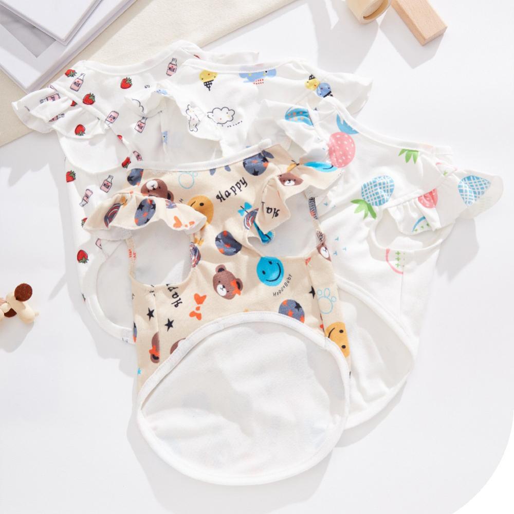 Áo Mùa Hè In Họa Tiết Hoạt Hình Dành Cho Thú Cưng Size XS-XXL J2O7