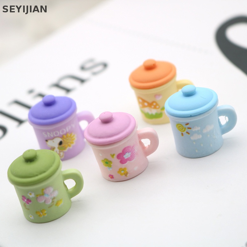 Sey 1 Mô Hình Ấm Trà mini Trang Trí Nhà Búp Bê