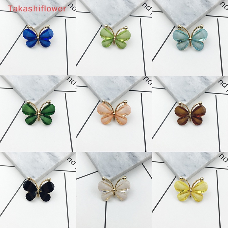 Set 10 Bươm Bướm Bằng Nhựa resin Trang Trí Điện Thoại / Sổ Tay Đám Cưới