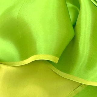 Vải Lụa Tơ satin màu xanh cốm may áo dài, dệt thủ công, khổ rộng 90cm, mềm mượt & thoáng mát