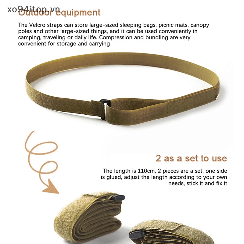 Set 4 Dây Đai Cố Định Hành Lý Có Thể Điều Chỉnh Tiện Dụng Khi Đi Cắm Trại
