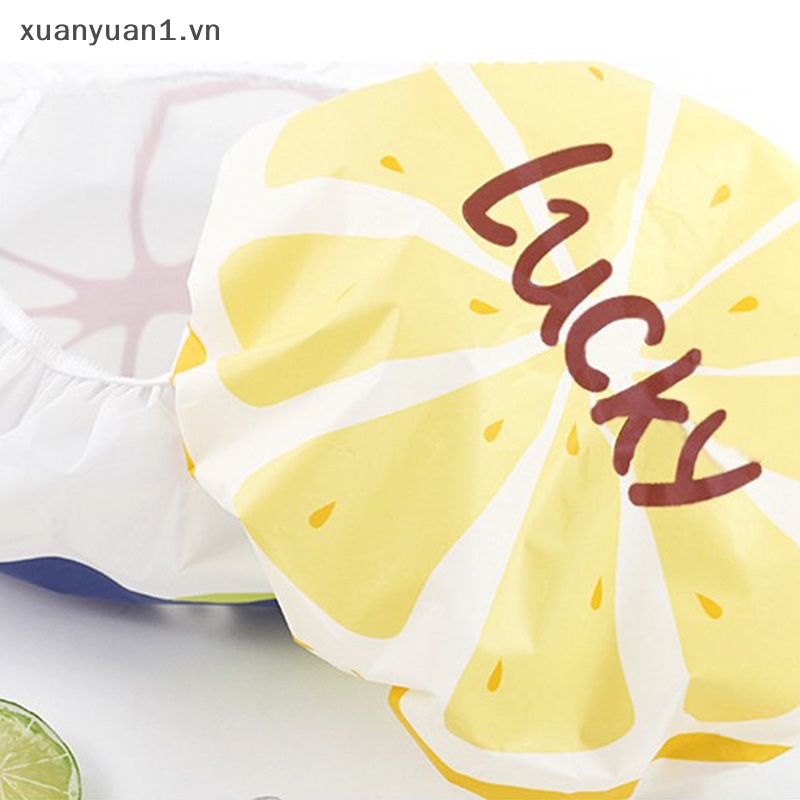 Mũ Trùm Tóc Khi Tắm Chống Thấm Nước Họa Tiết Trái Cây Hoạt Hình Dễ Thương