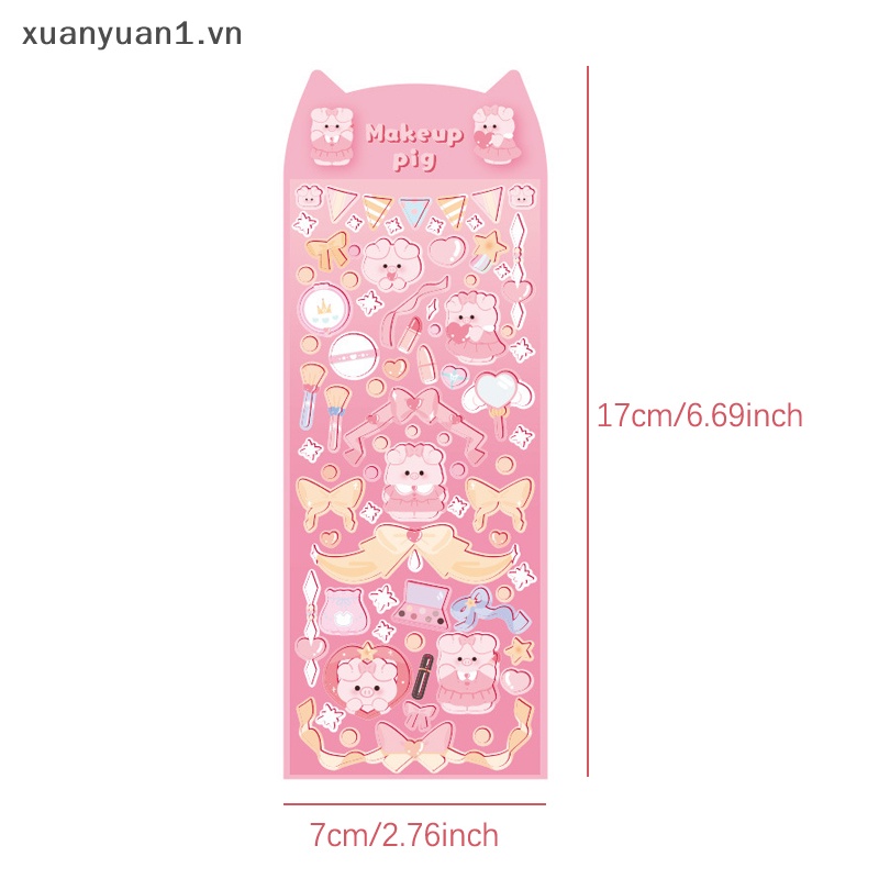 Miếng Dán Trang Trí Hình Động Vật Hoạt Hình Đáng Yêu