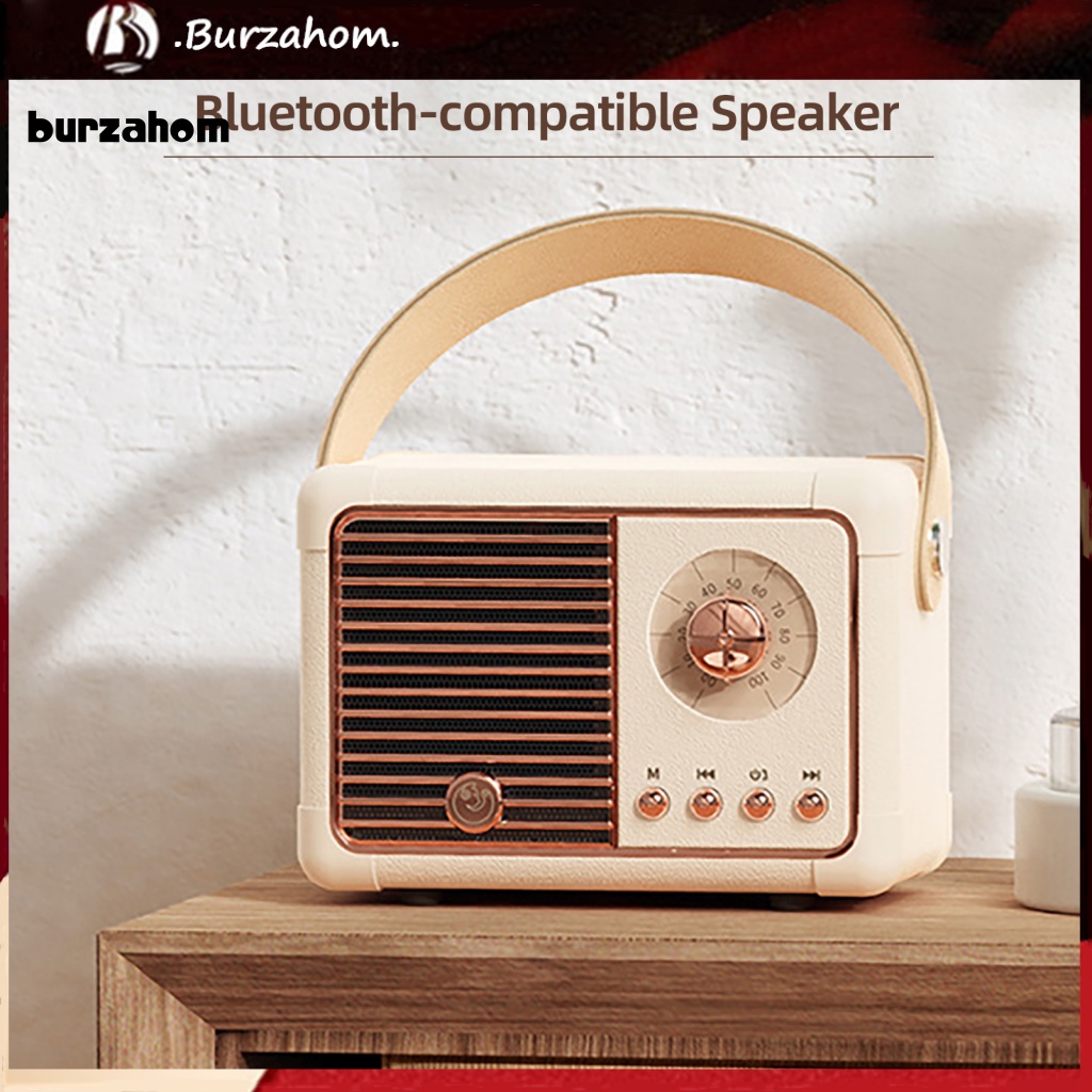 Loa Bluetooth Không Dây Bur HM11Plus Âm Thanh Siêu Trầm Phong Cách Retro