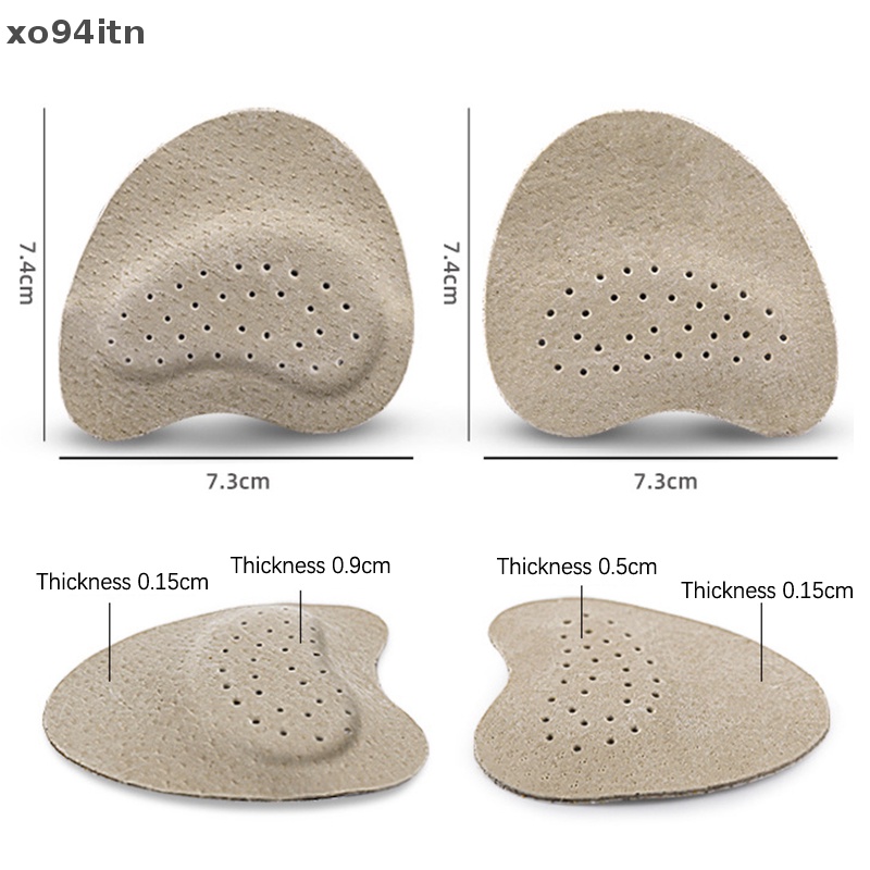 1 Cặp Miếng Lót Giày Cao Gót Bằng Da Chống Trượt Thấm Hút Mồ Hôi Thoáng Khí