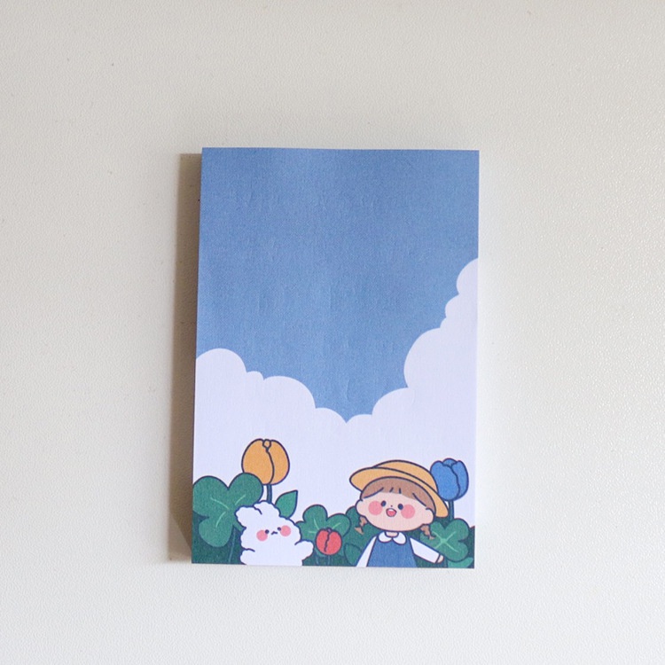 Giấy Ghi Chú Mềm Mại Họa Tiết Kẻ Sọc Phong Cách Hàn Quốc Dễ Thương