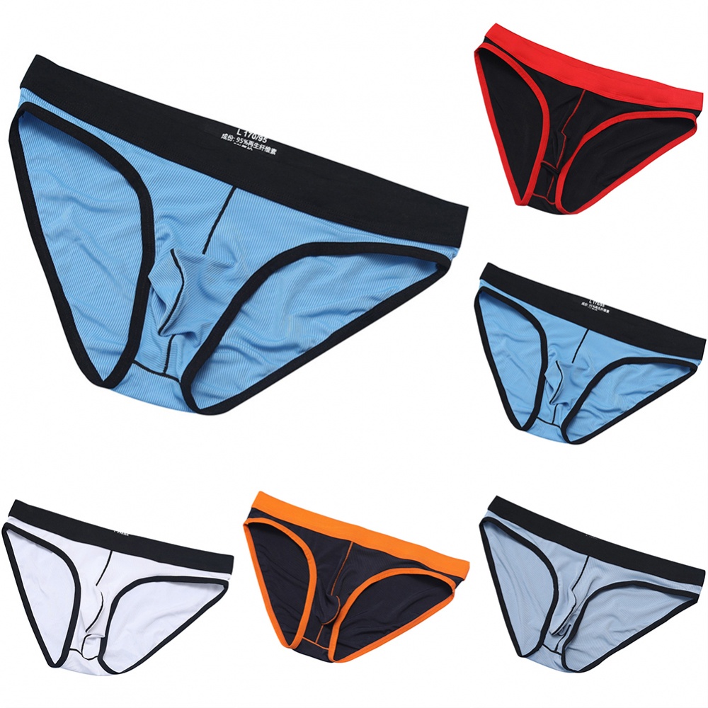 Quần Lót Nam Lưng Thấp Màu Xanh Navy Thoải Mái