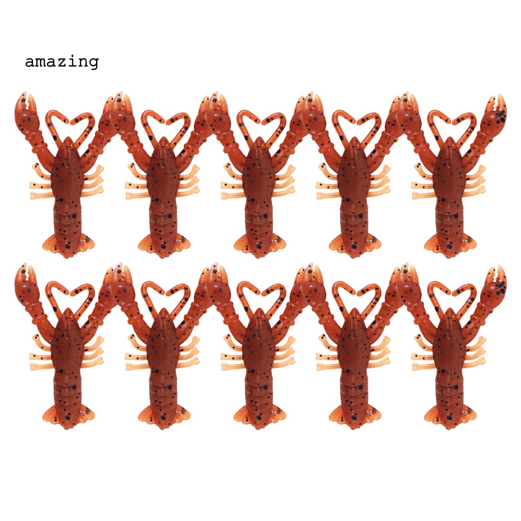 Set 10 Mồi Giả Nhử Cá 4cm / 0.8g Bằng Nhựa PVC Mềm Chống Mòn Màu Sắc Tươi Sáng