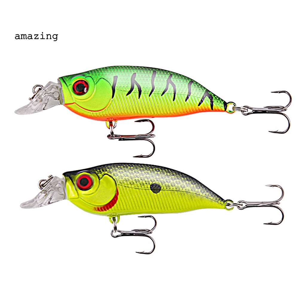 Mồi Câu Cá Giả 3D Màu Sắc Tươi Sáng Kèm Lưỡi Câu Sắc Bén Thoát Hiểm 7.4cm / 8.5g