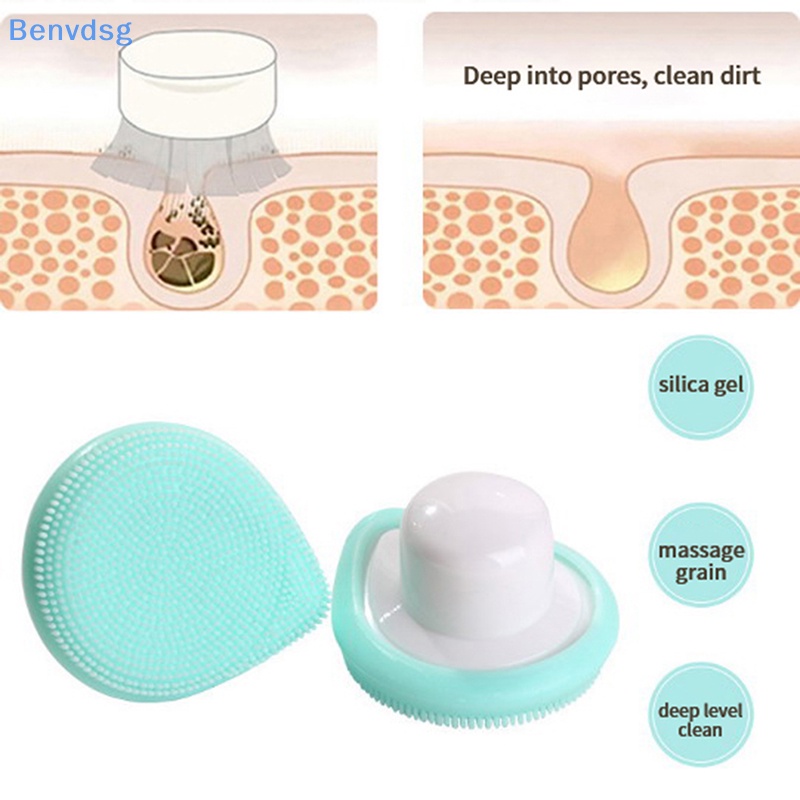 Bàn Chải Silicone Rửa Mặt Thủ Công Hình Trái Tim Có Tay Cầm