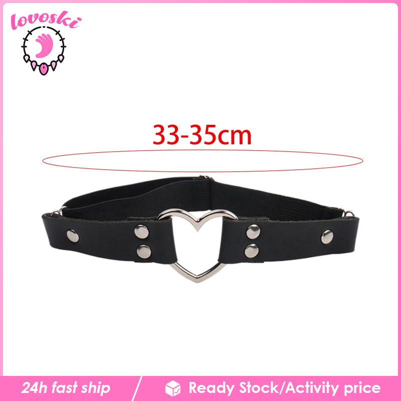 Đai Nịt Đùi Hình Trái Tim Màu Đen Phong Cách Gothic Punk Chống Trượt Dùng Hóa Trang Tiệc Tùng
