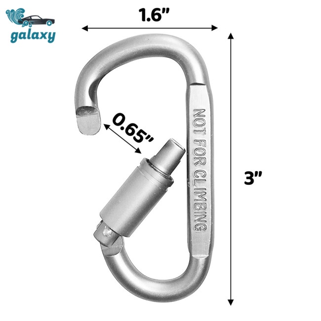 Galaxy Set 6 Móc Khóa Chữ D 8cm Bằng Hợp Kim Nhôm Đa Dụng Chất Lượng Cao