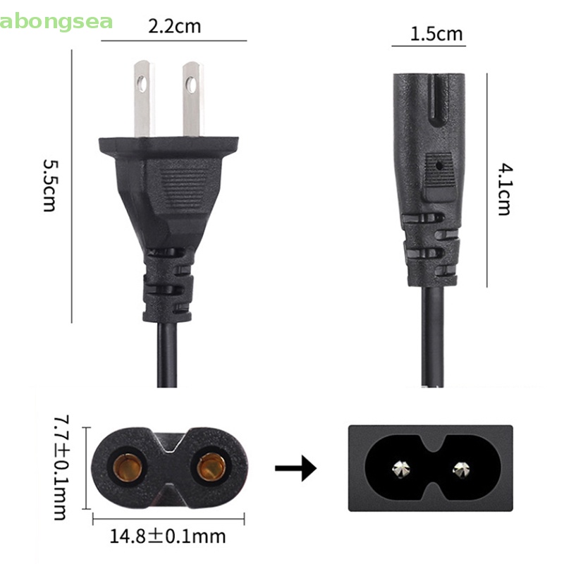 Dây Cáp Nguồn Mở Rộng 2pin IEC320 C7 US Cho Máy In Laptop Dell Canon Epson PS4 XBOX LG Sony Nice