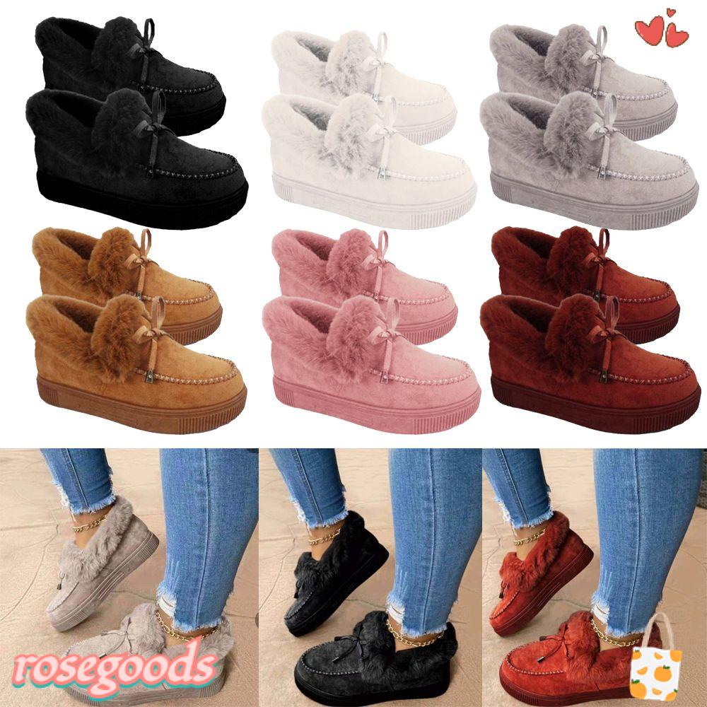 Đôi Bốt Đi Tuyết Giả Lông Thú Thời Trang Cho Nữ