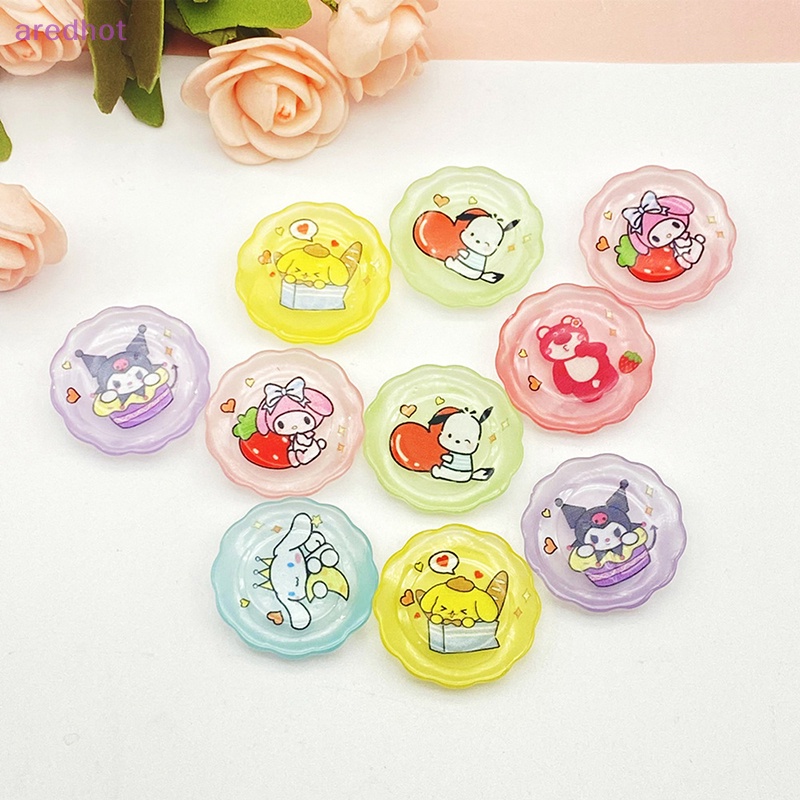 Set 5 Đĩa Nhựa Dạ Quang Dùng Để Trang Trí Ốp Điện Thoại DIY Mới