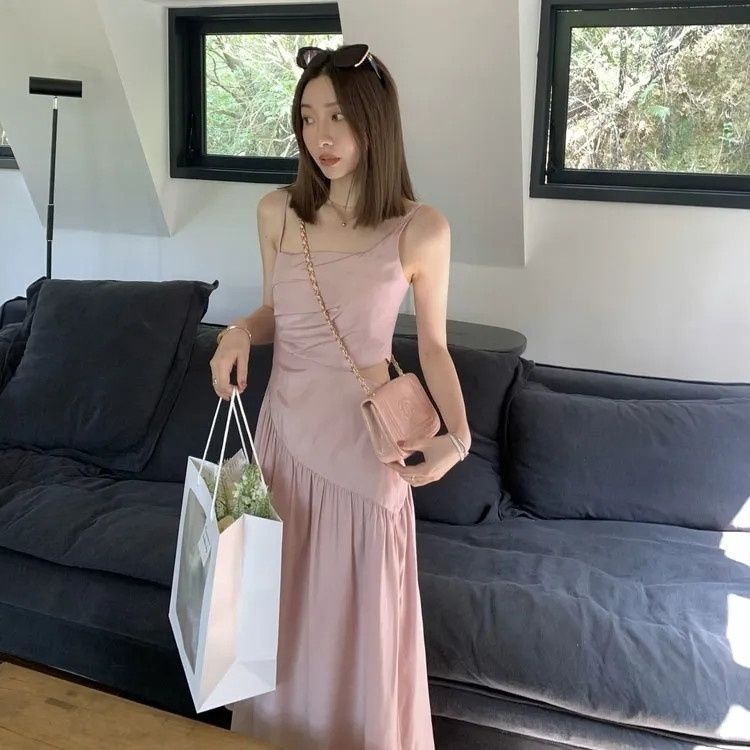Đầm Hai Dây Dáng Dài Mỏng Nhẹ Thời Trang Mùa Hè 2023 Sang Trọng Cho Nữ
