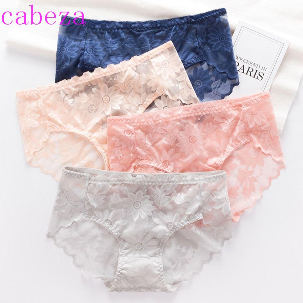 Quần Lót Cotton Phối Ren Hoa Thoáng Khí Thoải Mái Cho Nữ